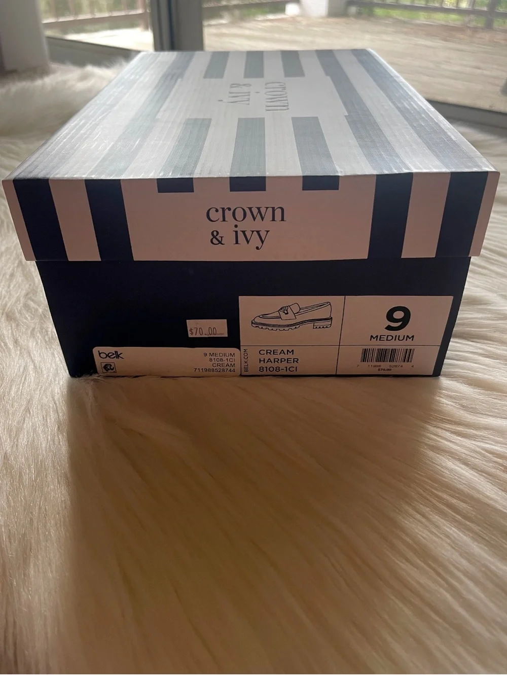 NWT Crown & Ivy Harper Loafers - Size 9, Cream